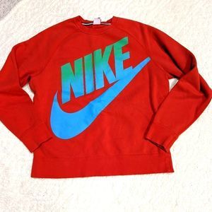 Women's Red Nike Swoosh sweatshirt size Large